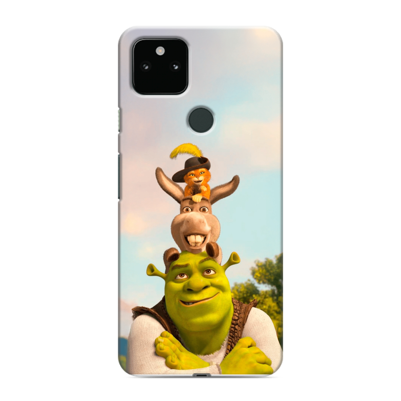 Силиконовый чехол на Google Pixel 5a 5G с принтом Шрек Shrek Силиконовый чехол на Google Pixel 5a 5G с принтом Шрек Shrek