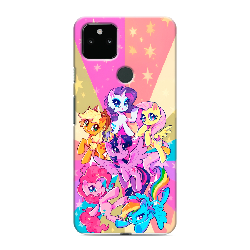 Силиконовый чехол на Google Pixel 5a 5G с принтом My little pony Дружба чудо Силиконовый чехол на Google Pixel 5a 5G с принтом My little pony Дружба чудо