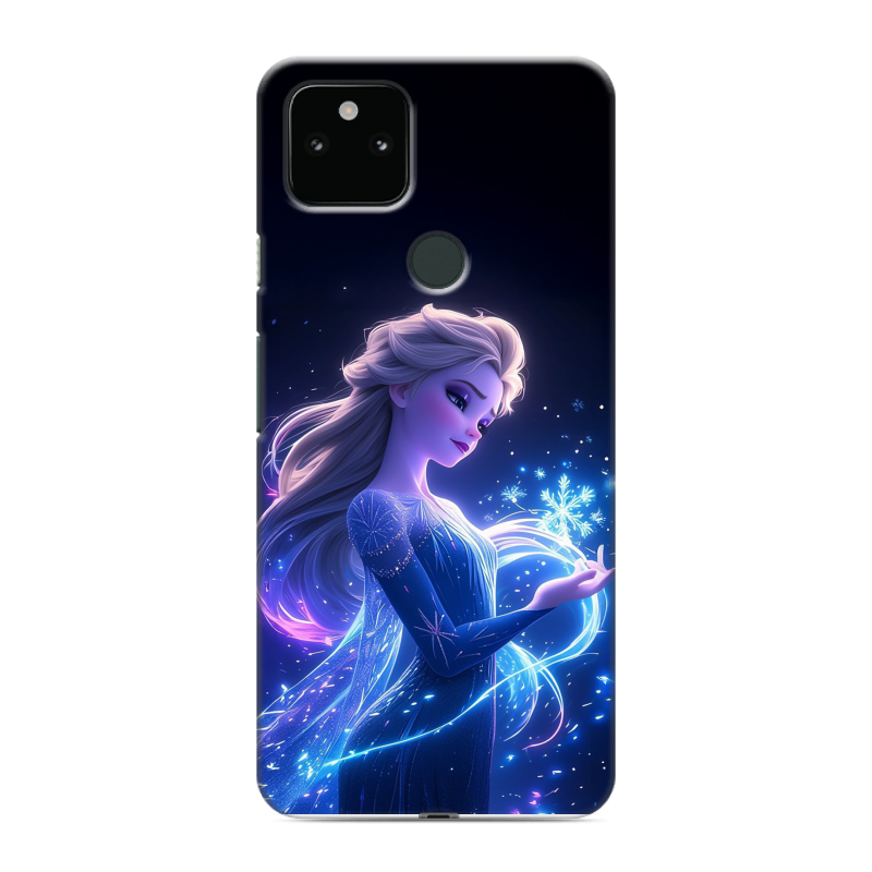 Силиконовый чехол на Google Pixel 5a 5G с принтом Холодное сердце Frozen Силиконовый чехол на Google Pixel 5a 5G с принтом Холодное сердце Frozen