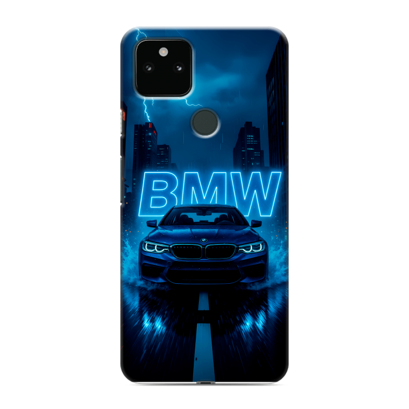 Силиконовый противоударный чехол на Google Pixel 5a 5G с принтом BMW БМВ Силиконовый противоударный чехол на Google Pixel 5a 5G с принтом BMW БМВ