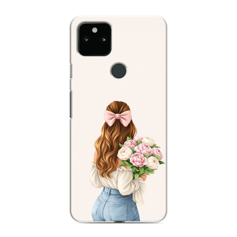 Силиконовый чехол на Google Pixel 5a 5G с принтом женский Силиконовый чехол на Google Pixel 5a 5G с принтом женский