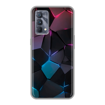 Силиконовый чехол на Realme GT Master Edition с принтом Геометрия неона Силиконовый чехол на Realme GT Master Edition с принтом Геометрия неона