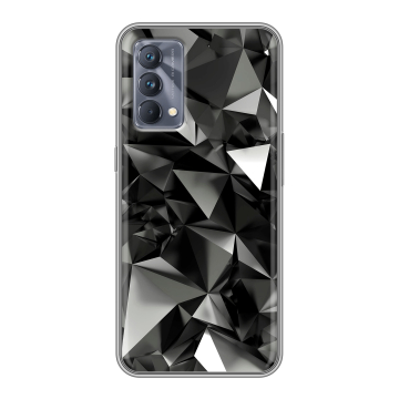 Силиконовый чехол на Realme GT Master Edition с принтом Черные кристаллы Силиконовый чехол на Realme GT Master Edition с принтом Черные кристаллы