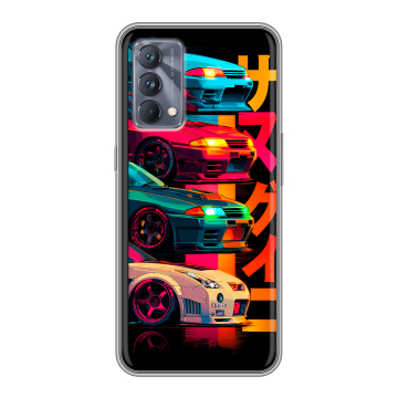 Силиконовый чехол на Realme GT Master Edition с принтом Гоночные машины Силиконовый чехол на Realme GT Master Edition с принтом Гоночные машины