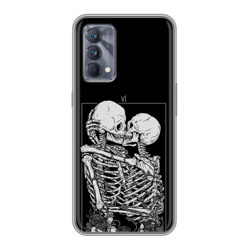 Силиконовый чехол на Realme GT Master Edition с принтом Поцелуй скелетов Силиконовый чехол на Realme GT Master Edition с принтом Поцелуй скелетов
