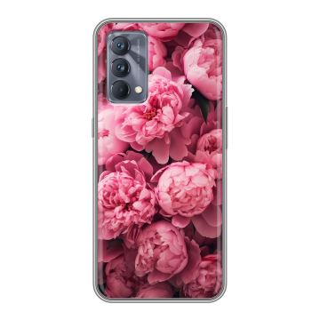 Силиконовый чехол на Realme GT Master Edition с принтом цветы пионы Силиконовый чехол на Realme GT Master Edition с принтом цветы пионы