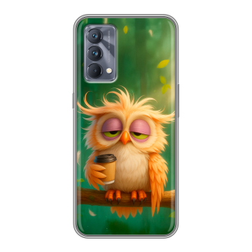 Силиконовый чехол на Realme GT Master Edition с принтом сова Силиконовый чехол на Realme GT Master Edition с принтом сова