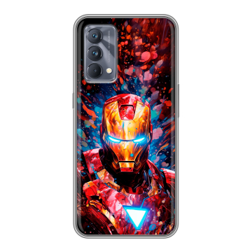 Силиконовый чехол на Realme GT Master Edition с принтом Железный человек Ironman Силиконовый чехол на Realme GT Master Edition с принтом Железный человек Ironman