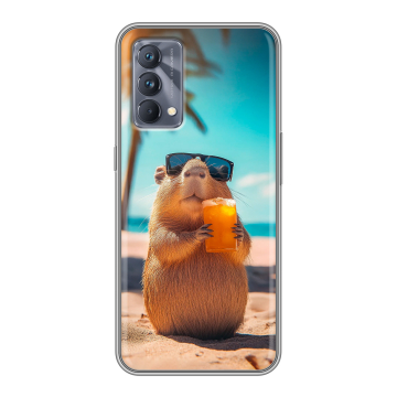 Силиконовый чехол на Realme GT Master Edition с принтом Капибара