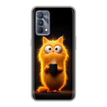Силиконовый чехол на Realme GT Master Edition с принтом Смешной кот Силиконовый чехол на Realme GT Master Edition с принтом Смешной кот