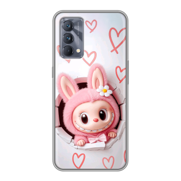 Силиконовый чехол на Realme GT Master Edition с принтом Labubu Лабубу