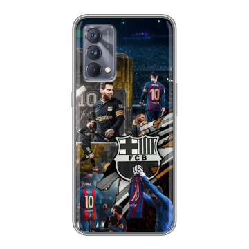Силиконовый чехол на Realme GT Master Edition с принтом Messi Barcelona Силиконовый чехол на Realme GT Master Edition с принтом Messi Barcelona
