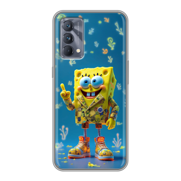 Силиконовый чехол на Realme GT Master Edition с принтом Спанч боб Спанчбоб Силиконовый чехол на Realme GT Master Edition с принтом Спанч боб Спанчбоб