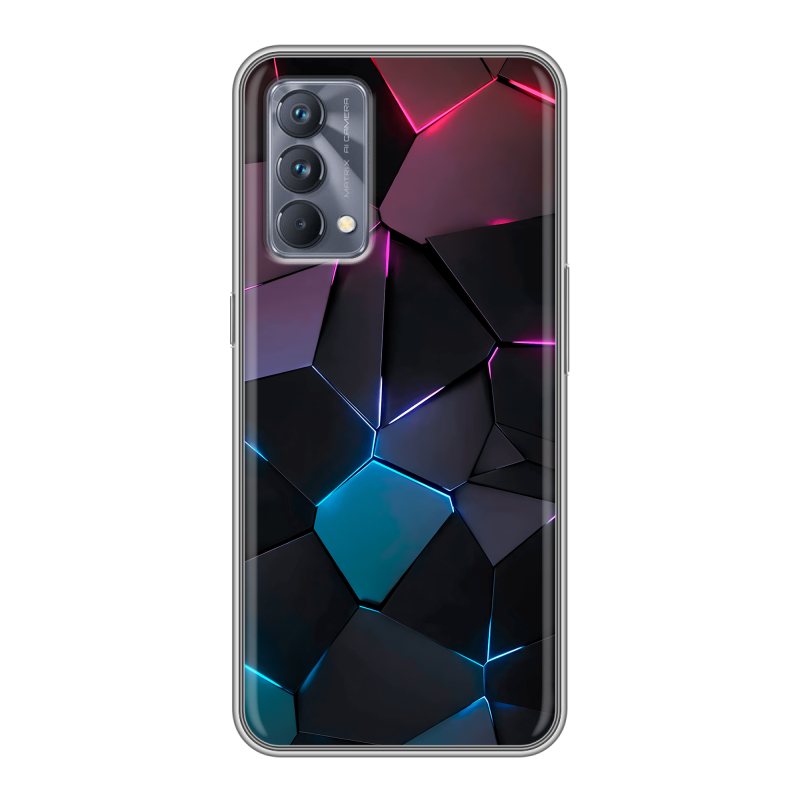 Силиконовый чехол на Realme GT Master Edition с принтом Геометрия неона Силиконовый чехол на Realme GT Master Edition с принтом Геометрия неона