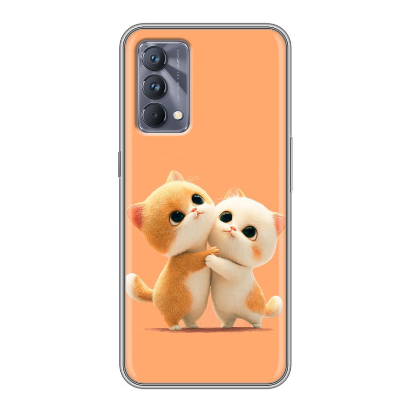 Силиконовый чехол на Realme GT Master Edition с принтом Милые котики Силиконовый чехол на Realme GT Master Edition с принтом Милые котики