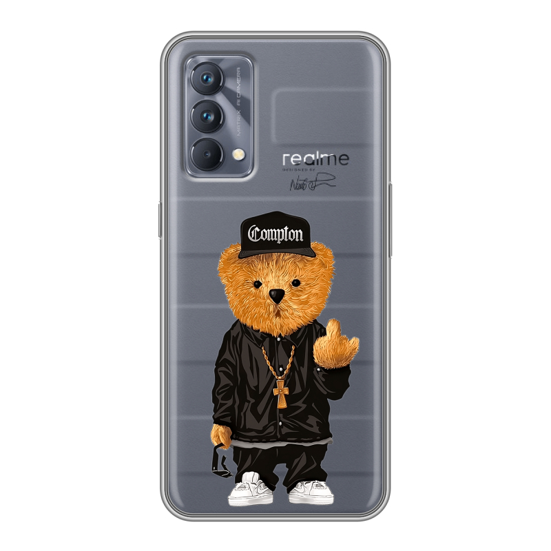 Силиконовый чехол на Realme GT Master Edition с принтом Мишка Силиконовый чехол на Realme GT Master Edition с принтом Мишка