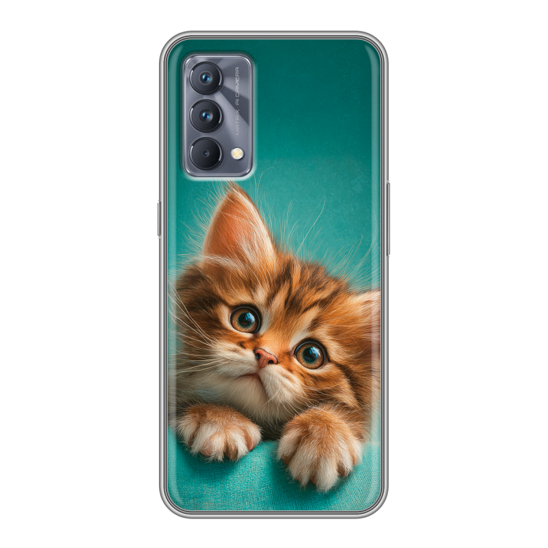 Силиконовый чехол на Realme GT Master Edition с принтом котенок Силиконовый чехол на Realme GT Master Edition с принтом котенок