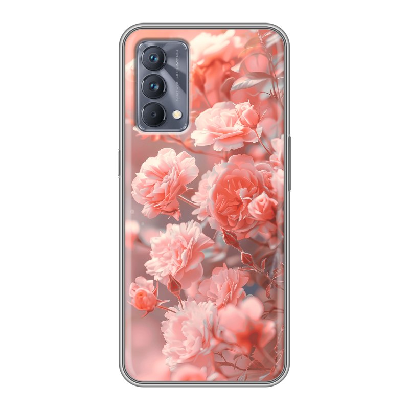 Силиконовый чехол на Realme GT Master Edition с принтом Розы цветы Силиконовый чехол на Realme GT Master Edition с принтом Розы цветы