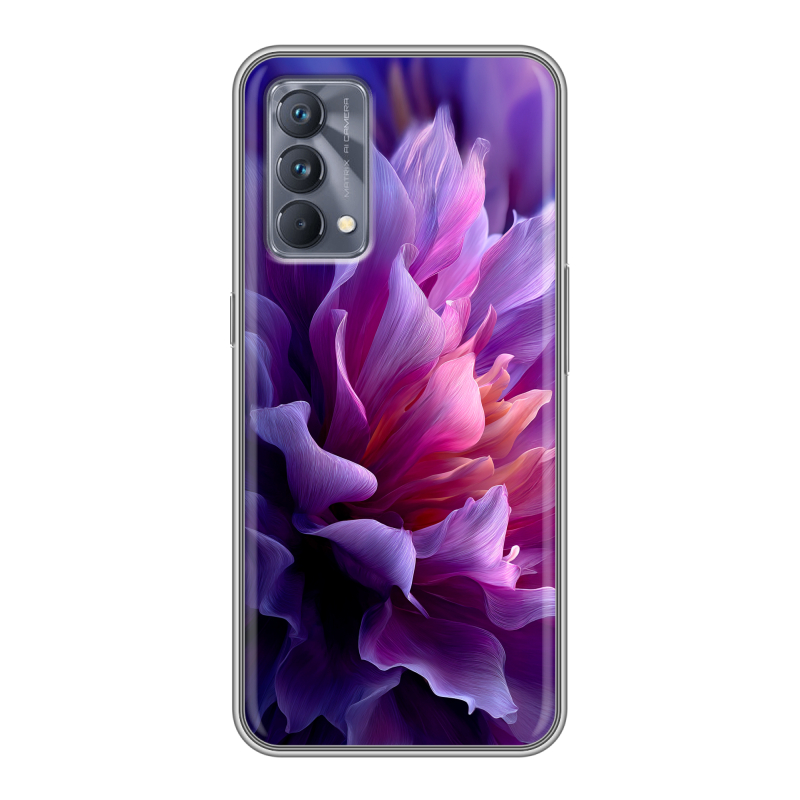 Силиконовый чехол на Realme GT Master Edition с принтом женский цветы Силиконовый чехол на Realme GT Master Edition с принтом женский цветы
