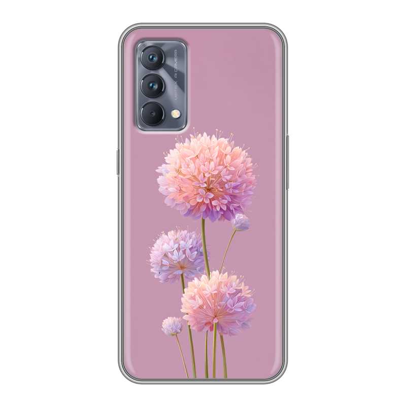 Силиконовый противоударный чехол на Realme GT Master Edition с принтом Цветы Силиконовый противоударный чехол на Realme GT Master Edition с принтом Цветы
