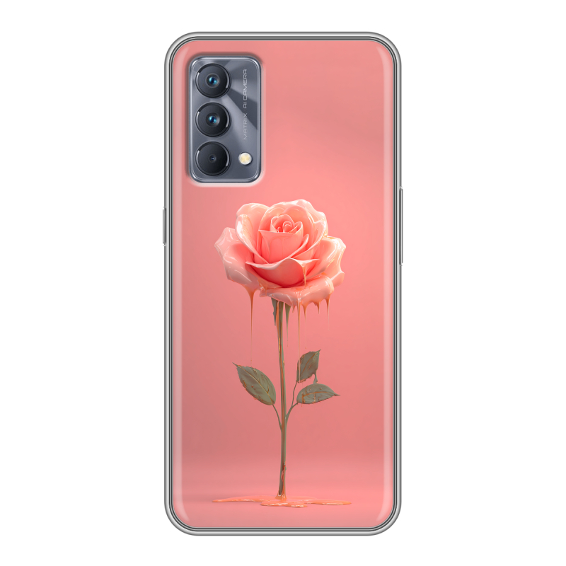Силиконовый чехол на Realme GT Master Edition с принтом Розовая роза Силиконовый чехол на Realme GT Master Edition с принтом Розовая роза