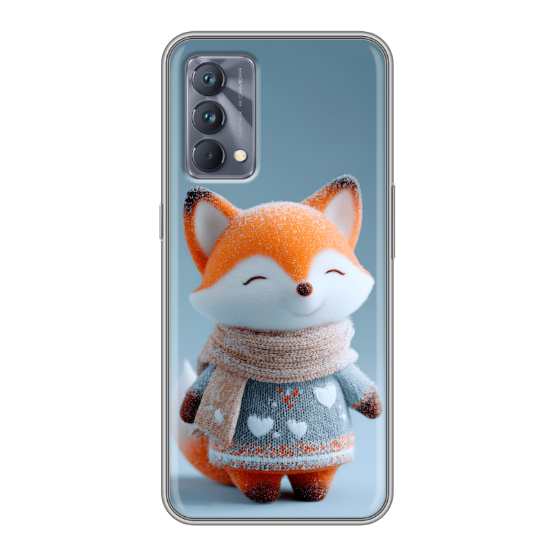 Силиконовый противоударный чехол на Realme GT Master Edition с принтом Лиса Силиконовый противоударный чехол на Realme GT Master Edition с принтом Лиса