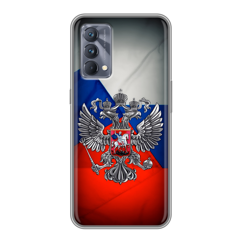 Силиконовый чехол на Realme GT Master Edition с принтом Флаг России Силиконовый чехол на Realme GT Master Edition с принтом Флаг России