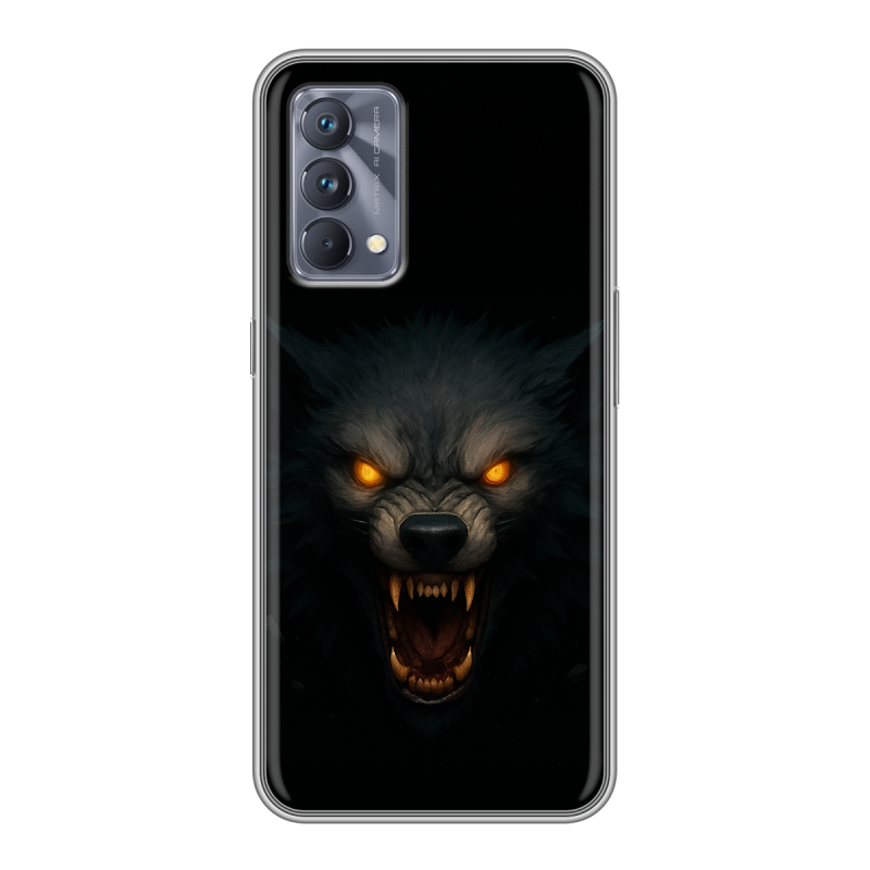 Силиконовый противоударный чехол на Realme GT Master Edition с принтом Волк Силиконовый противоударный чехол на Realme GT Master Edition с принтом Волк