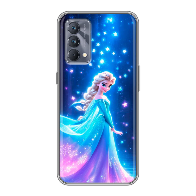Силиконовый чехол на Realme GT Master Edition с принтом Холодное сердце Frozen Силиконовый чехол на Realme GT Master Edition с принтом Холодное сердце Frozen