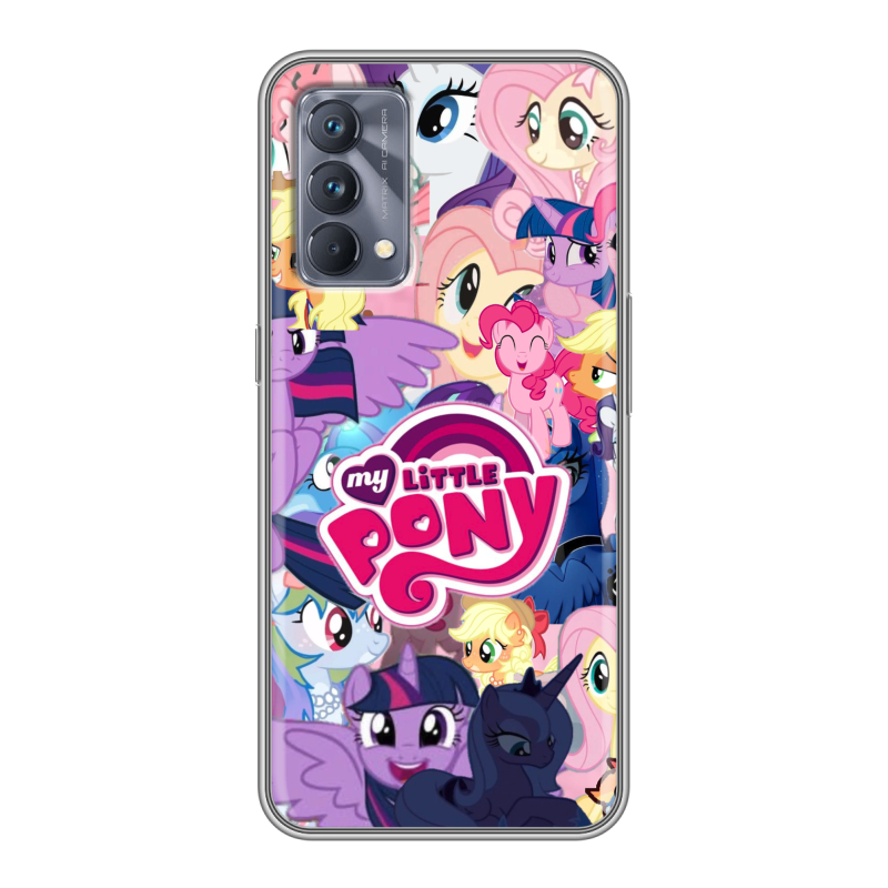 Силиконовый противоударный чехол на Realme GT Master Edition с принтом My little pony Дружба чудо Силиконовый противоударный чехол на Realme GT Master Edition с принтом My little pony Дружба чудо