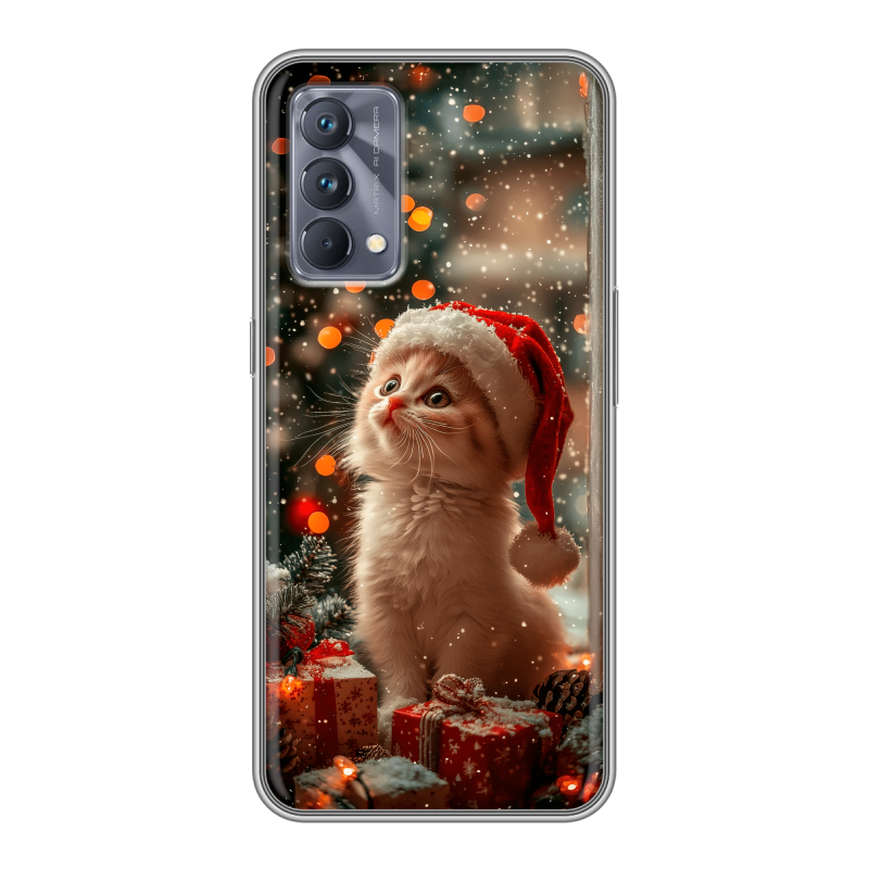 Силиконовый противоударный чехол на Realme GT Master Edition с принтом Новый год Силиконовый противоударный чехол на Realme GT Master Edition с принтом Новый год