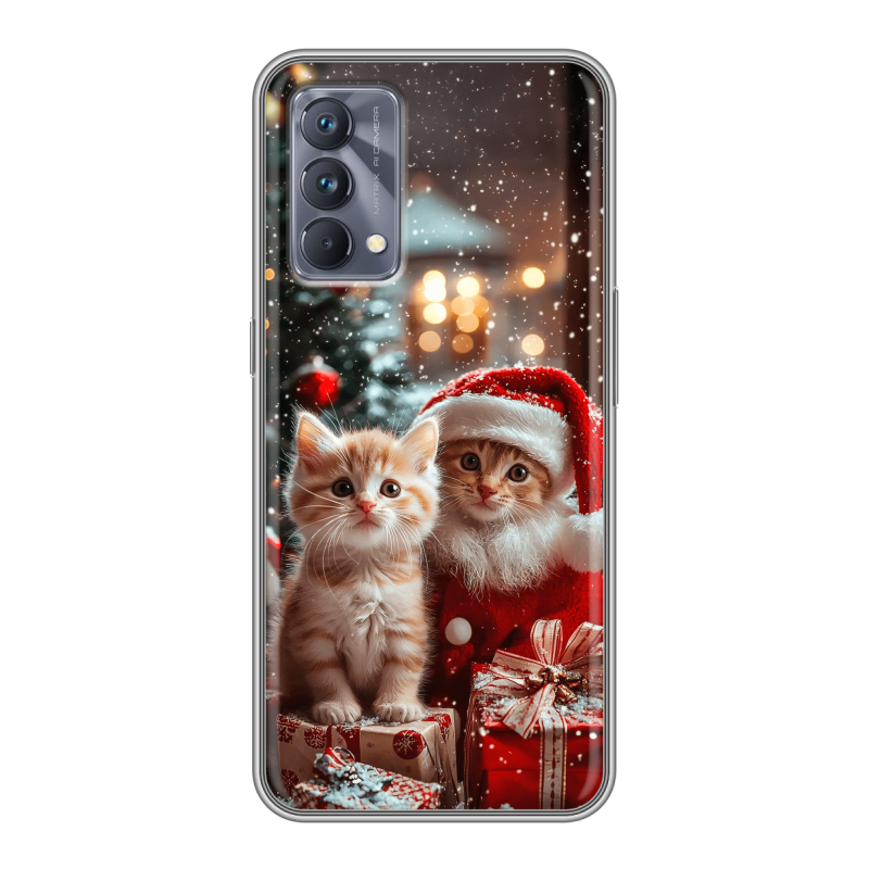 Силиконовый противоударный чехол на Realme GT Master Edition с принтом Новый год Силиконовый противоударный чехол на Realme GT Master Edition с принтом Новый год