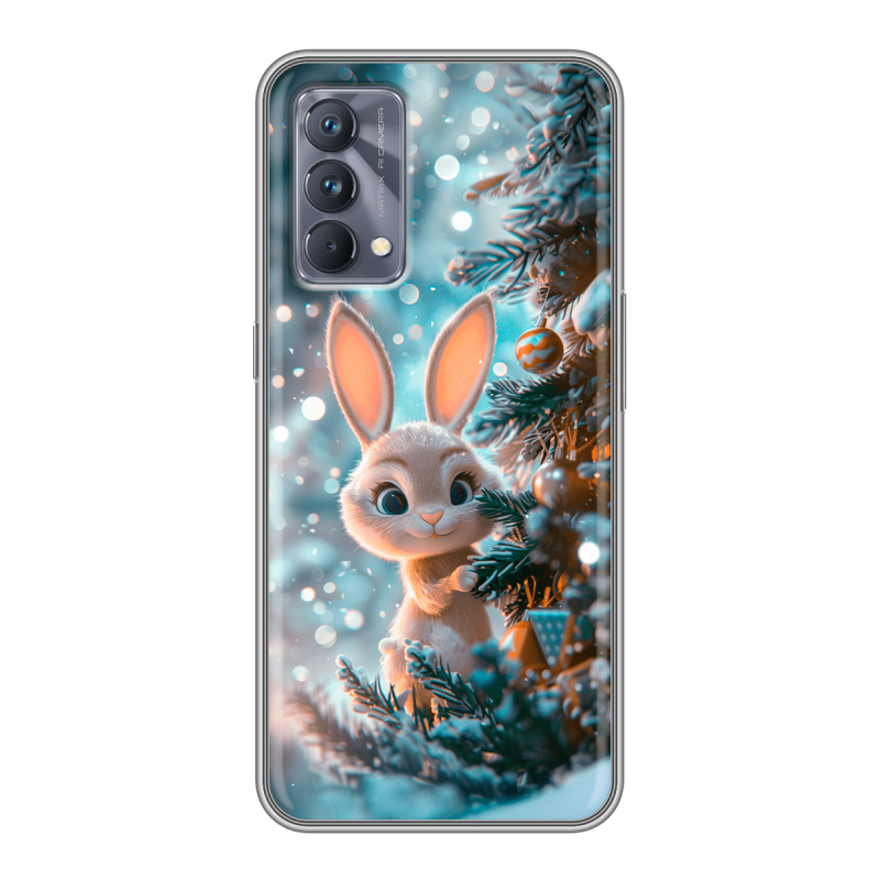 Силиконовый противоударный чехол на Realme GT Master Edition с принтом Новый год Силиконовый противоударный чехол на Realme GT Master Edition с принтом Новый год