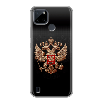 Силиконовый чехол на Realme C21Y с принтом Герб России Силиконовый чехол на Realme C21Y с принтом Герб России