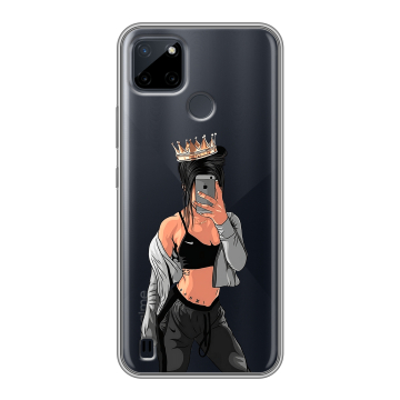 Силиконовый чехол на Realme C21Y с принтом Женские принты Силиконовый чехол на Realme C21Y с принтом Женские принты