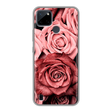 Силиконовый чехол на Realme C21Y с принтом Цветы розы Силиконовый чехол на Realme C21Y с принтом Цветы розы