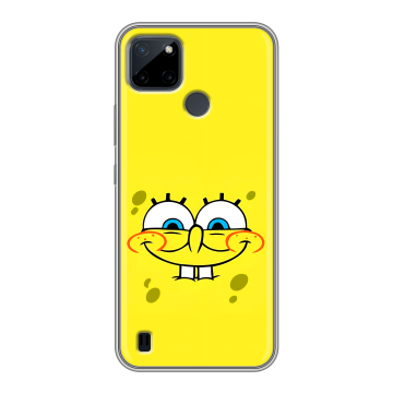 Силиконовый чехол на Realme C21Y с принтом спанчбоб спанч боб Силиконовый чехол на Realme C21Y с принтом спанчбоб спанч боб