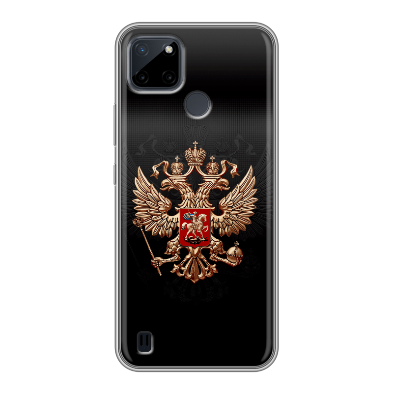 Силиконовый чехол на Realme C21Y с принтом Герб России Силиконовый чехол на Realme C21Y с принтом Герб России
