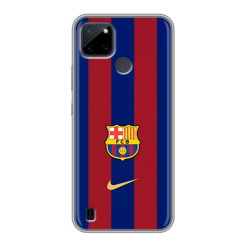 Силиконовый чехол на Realme C21Y с принтом Барселона Barcelona Силиконовый чехол на Realme C21Y с принтом Барселона Barcelona