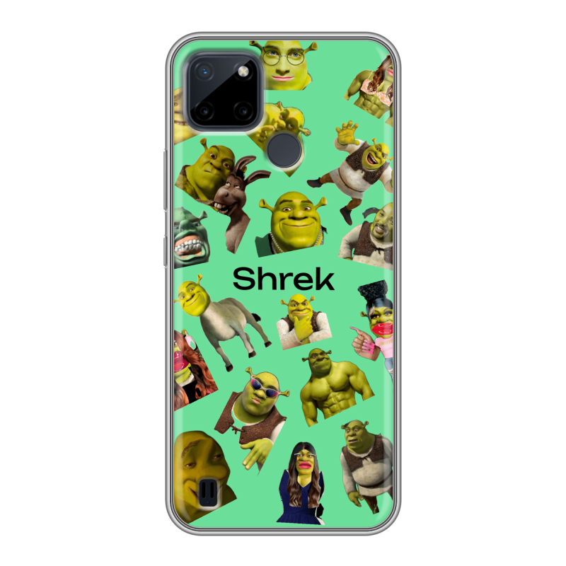 Силиконовый чехол на Realme C21Y с принтом Шрек Shrek Силиконовый чехол на Realme C21Y с принтом Шрек Shrek
