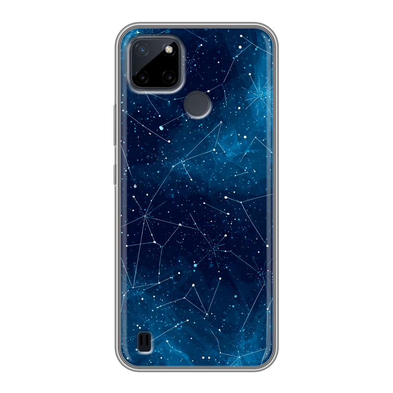 Силиконовый противоударный чехол на Realme C21Y с принтом Космос звезды Силиконовый противоударный чехол на Realme C21Y с принтом Космос звезды