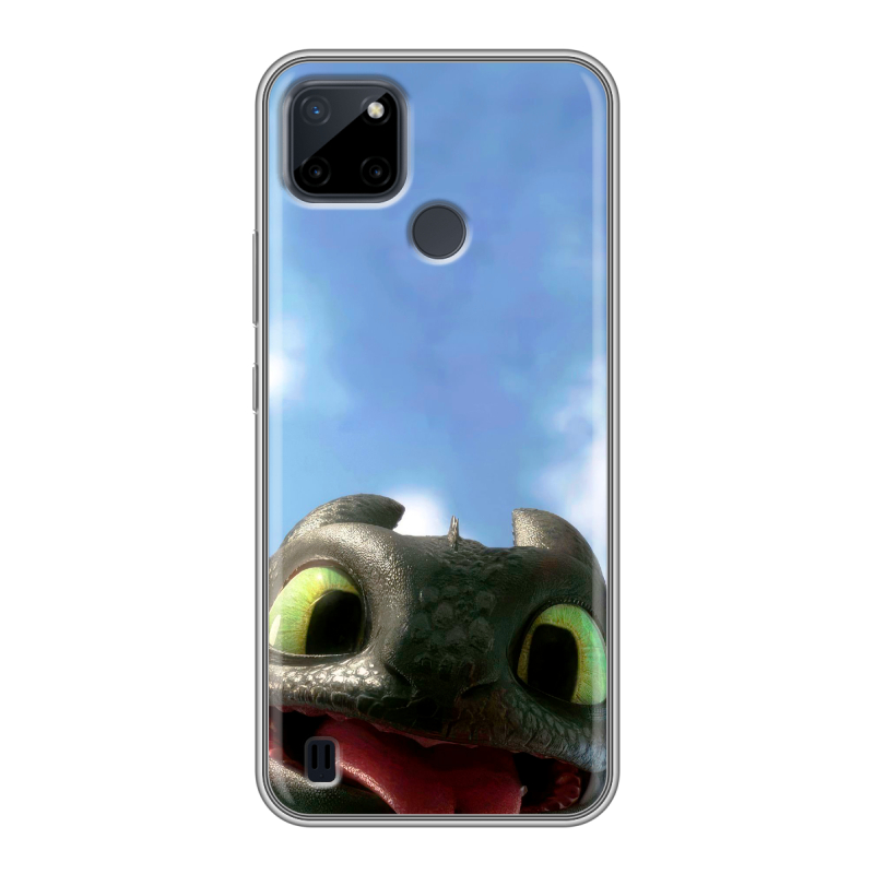 Силиконовый чехол на Realme C21Y с принтом Как приручить дракона Силиконовый чехол на Realme C21Y с принтом Как приручить дракона