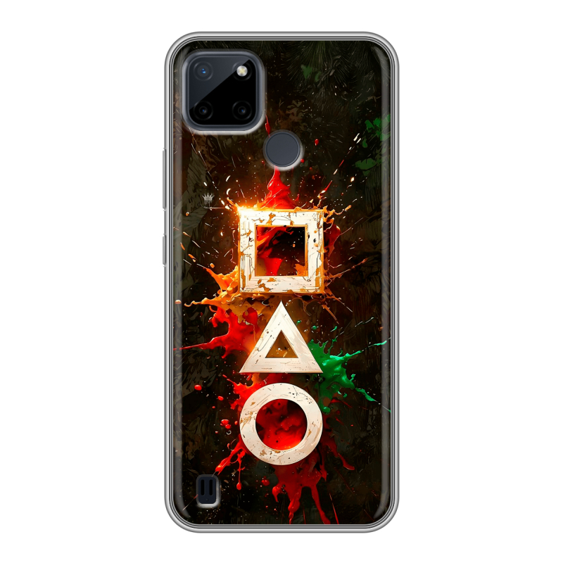 Силиконовый противоударный чехол на Realme C21Y с принтом Squid Game Игра кальмара Силиконовый противоударный чехол на Realme C21Y с принтом Squid Game Игра кальмара