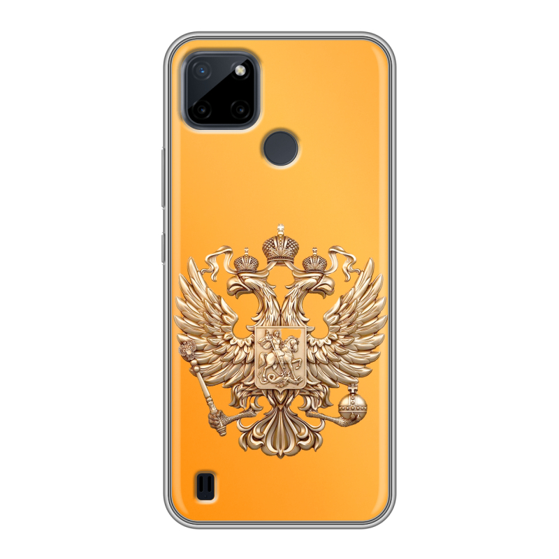 Силиконовый чехол на Realme C21Y с принтом Герб Флаг России Силиконовый чехол на Realme C21Y с принтом Герб Флаг России