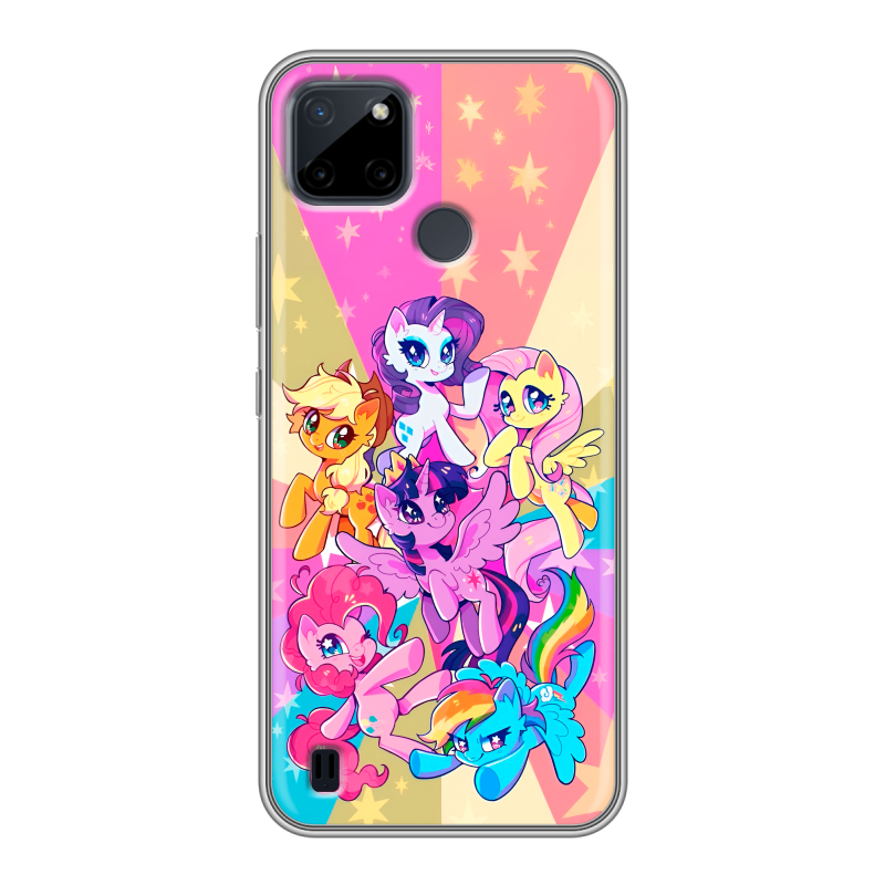 Силиконовый чехол на Realme C21Y с принтом My little pony Дружба чудо Силиконовый чехол на Realme C21Y с принтом My little pony Дружба чудо