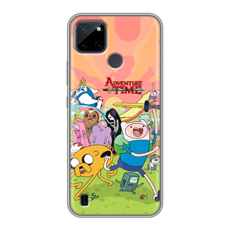 Силиконовый чехол на Realme C21Y с принтом Adventure time Время приключений Силиконовый чехол на Realme C21Y с принтом Adventure time Время приключений