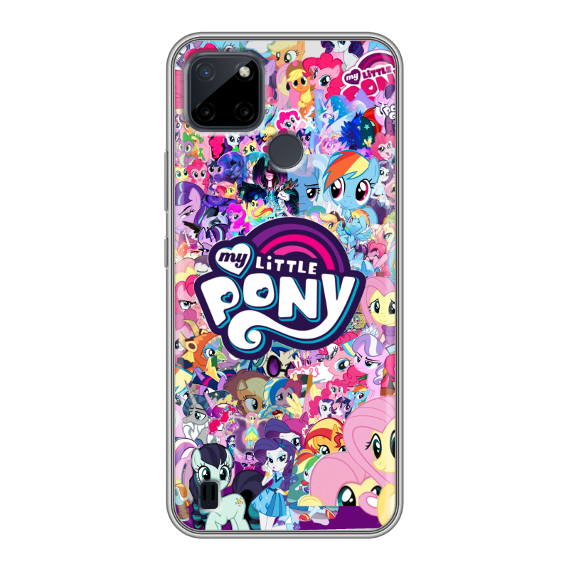 Силиконовый чехол на Realme C21Y с принтом My little pony Дружба чудо Силиконовый чехол на Realme C21Y с принтом My little pony Дружба чудо