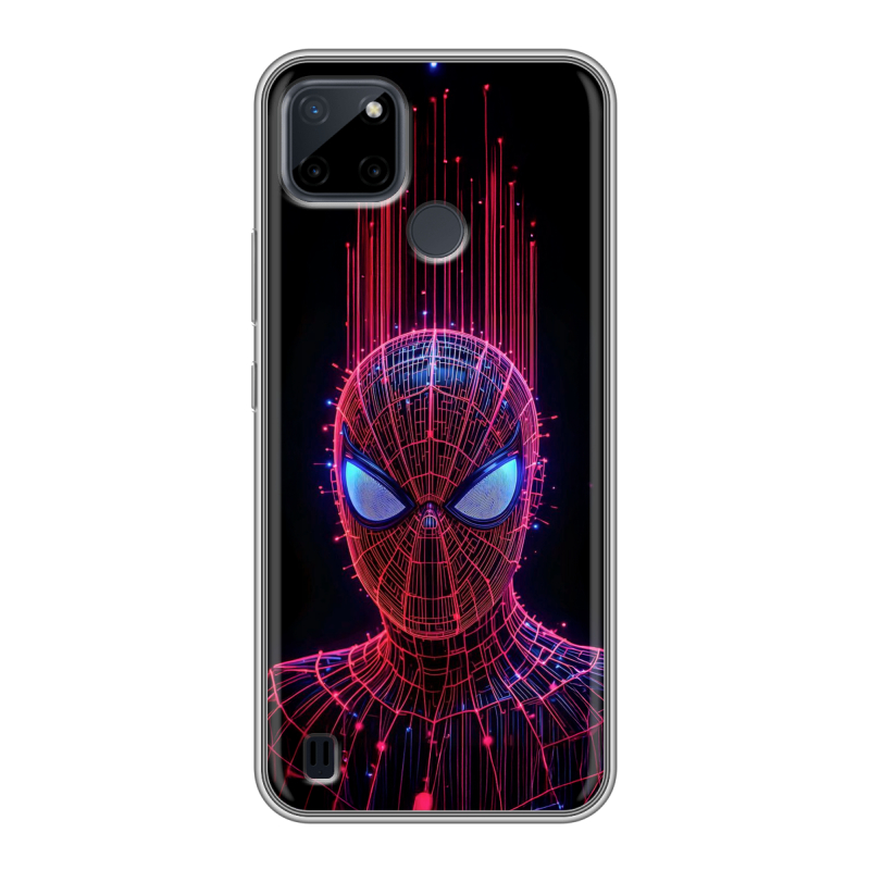 Силиконовый противоударный чехол на Realme C21Y с принтом Spiderman Человек паук Силиконовый противоударный чехол на Realme C21Y с принтом Spiderman Человек паук