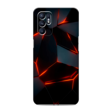 Силиконовый чехол на OPPO Reno6 с принтом Яркие абстракции Силиконовый чехол на OPPO Reno6 с принтом Яркие абстракции