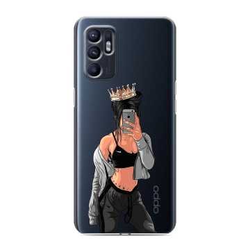 Силиконовый чехол на OPPO Reno6 с принтом Женские принты Силиконовый чехол на OPPO Reno6 с принтом Женские принты